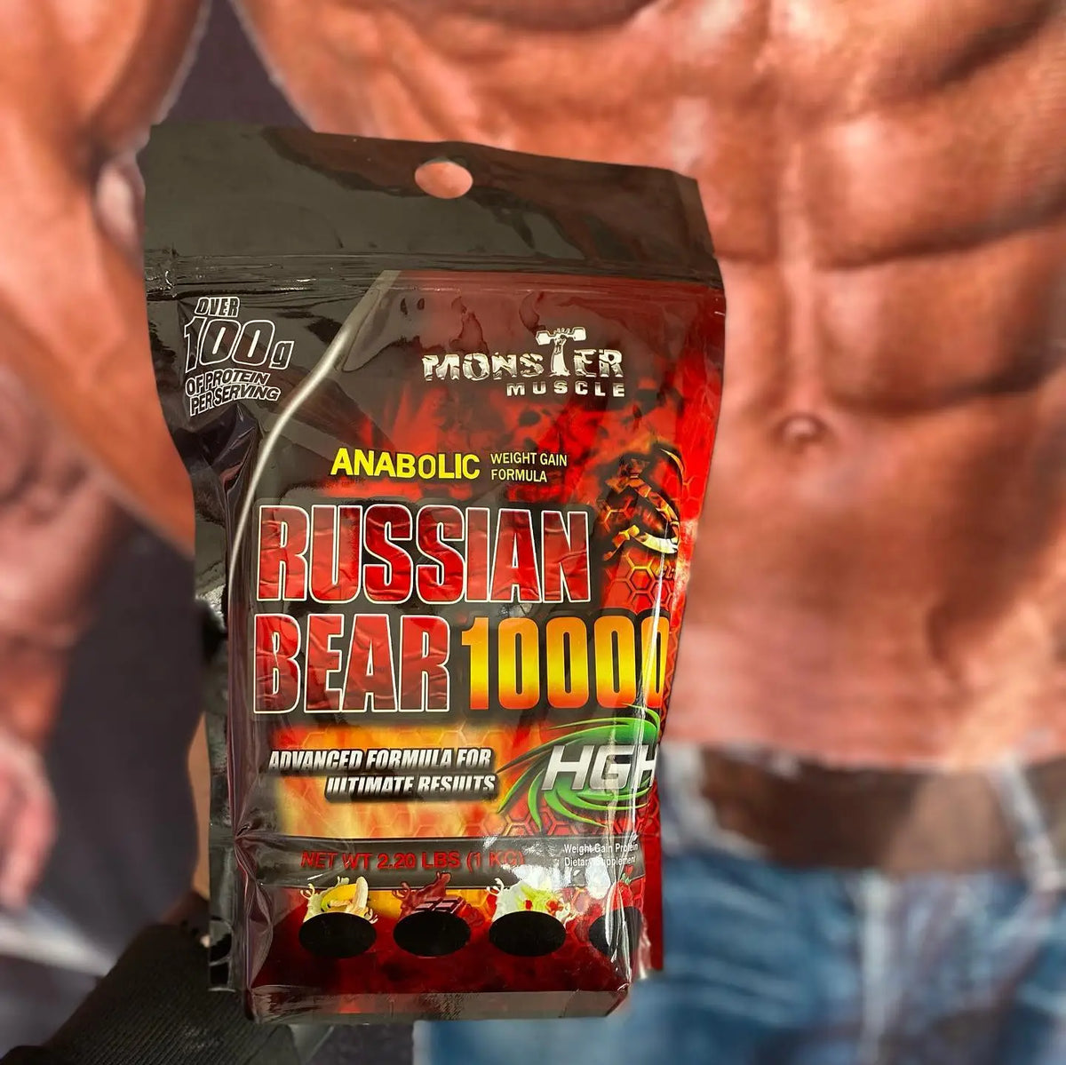 Russian Bear 1kg Mass gainer | Chocolate Flavor